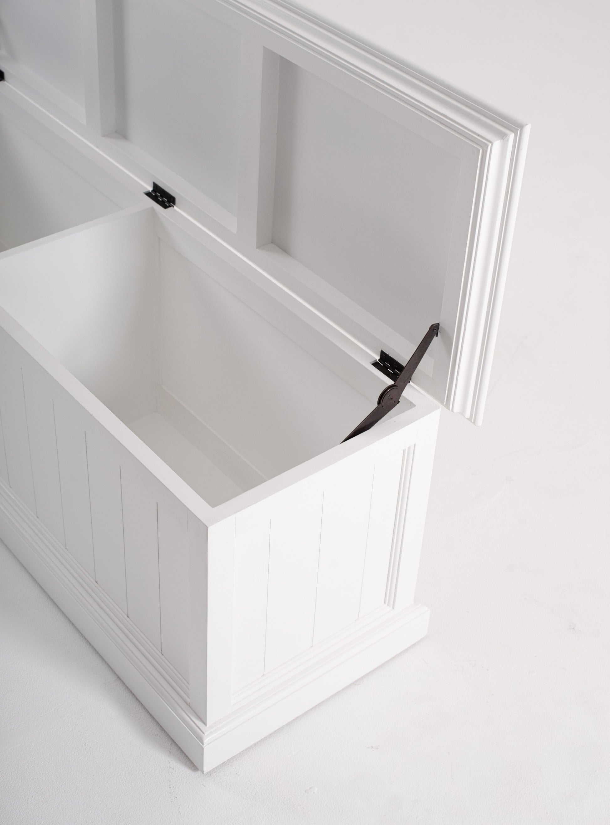 Classic White Paneled Storage Chest By Homeroots | Cabinets | Modishstore - 9
