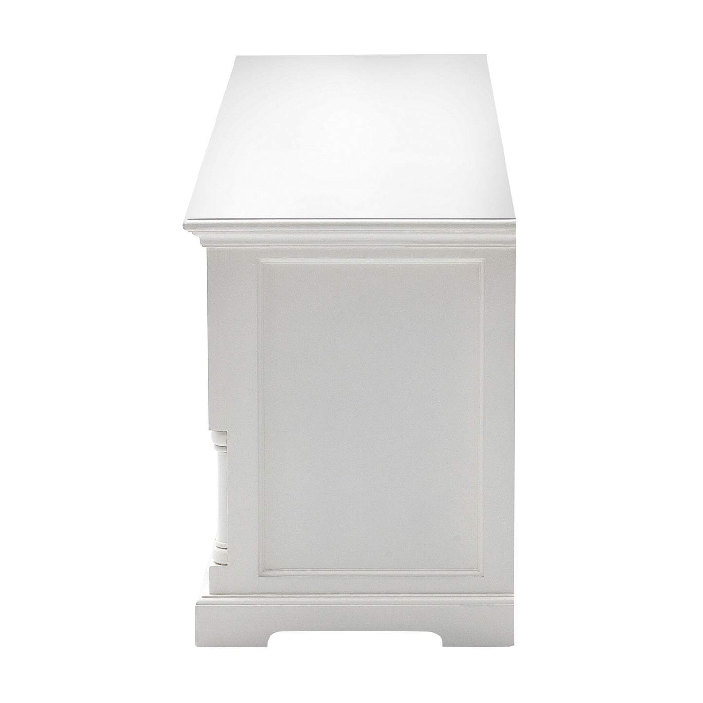 71" Classic White And White Solid Console Table With Storage By Homeroots | Console Tables | Modishstore - 3