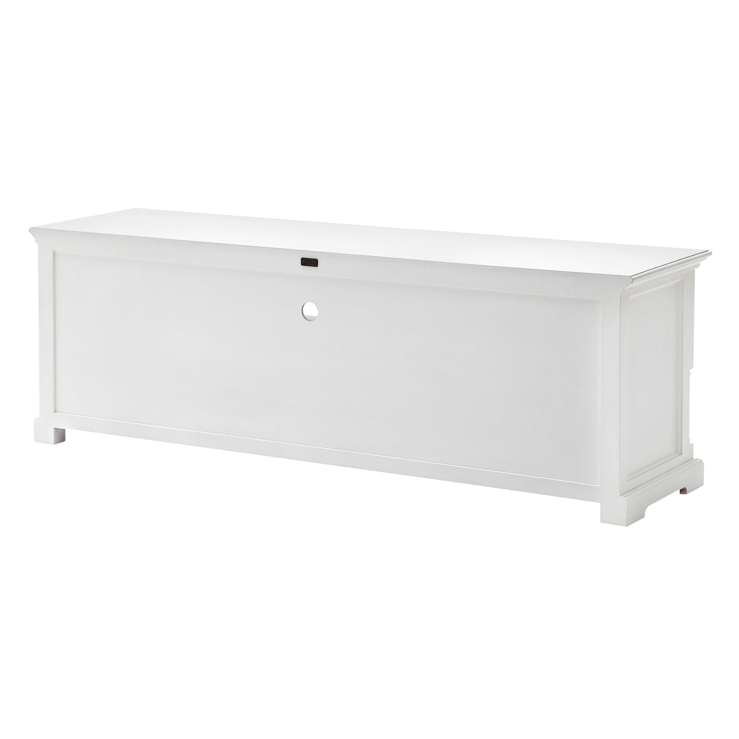 71" Classic White And White Solid Console Table With Storage By Homeroots | Console Tables | Modishstore - 4