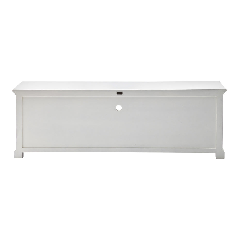 71" Classic White And White Solid Console Table With Storage By Homeroots | Console Tables | Modishstore - 5