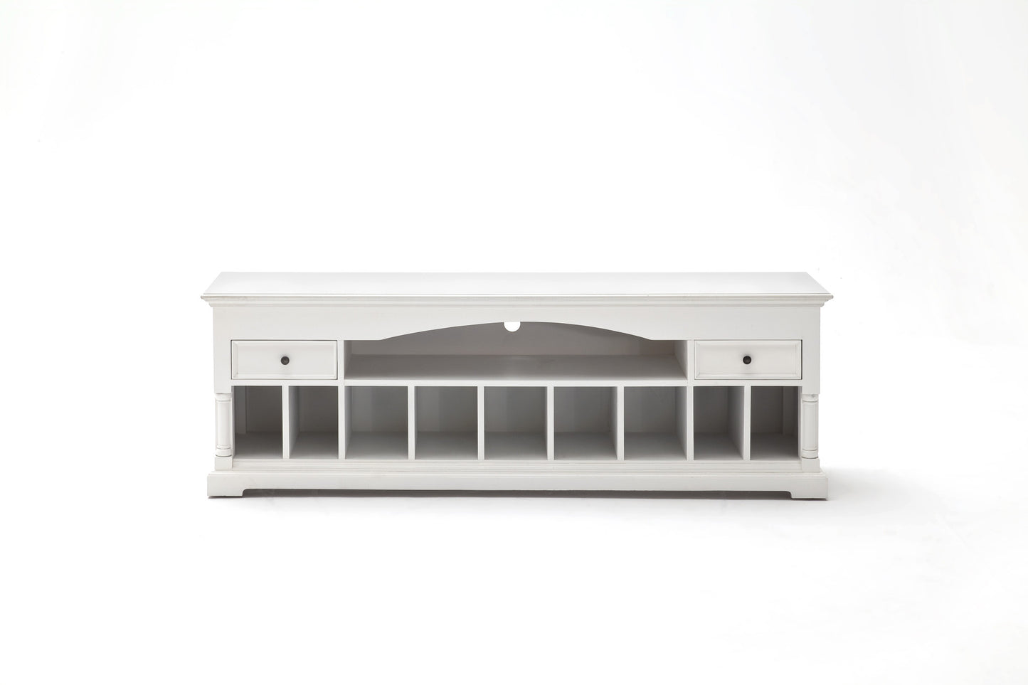 71" Classic White And White Solid Console Table With Storage By Homeroots | Console Tables | Modishstore - 6