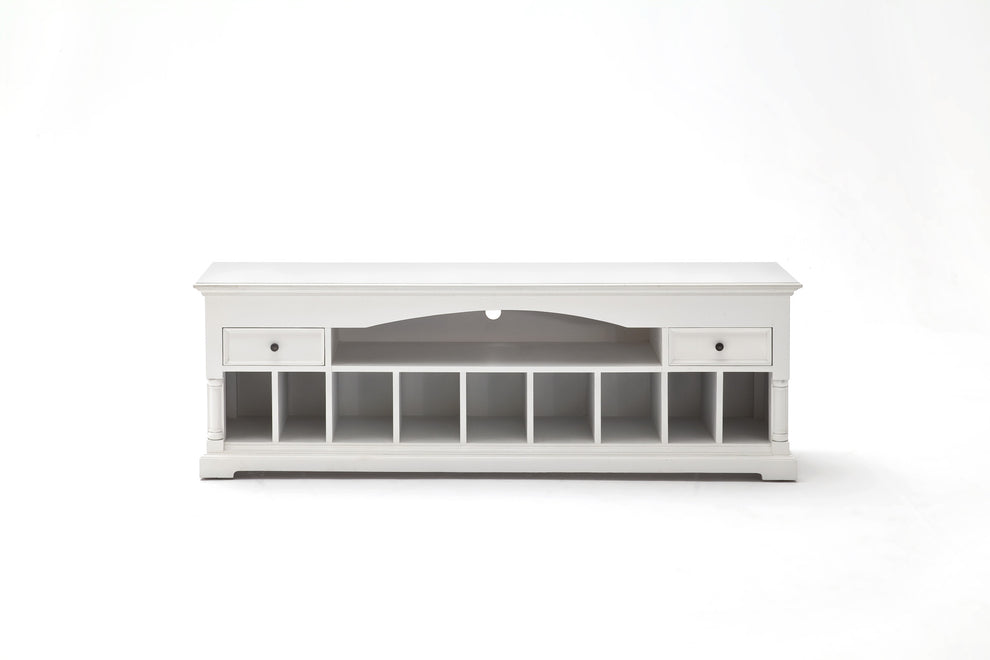 71" Classic White And White Solid Console Table With Storage By Homeroots | Console Tables | Modishstore - 6