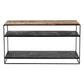 55" Natural and Black Frame Console Table With Storage By Homeroots | Console Tables | Modishstore