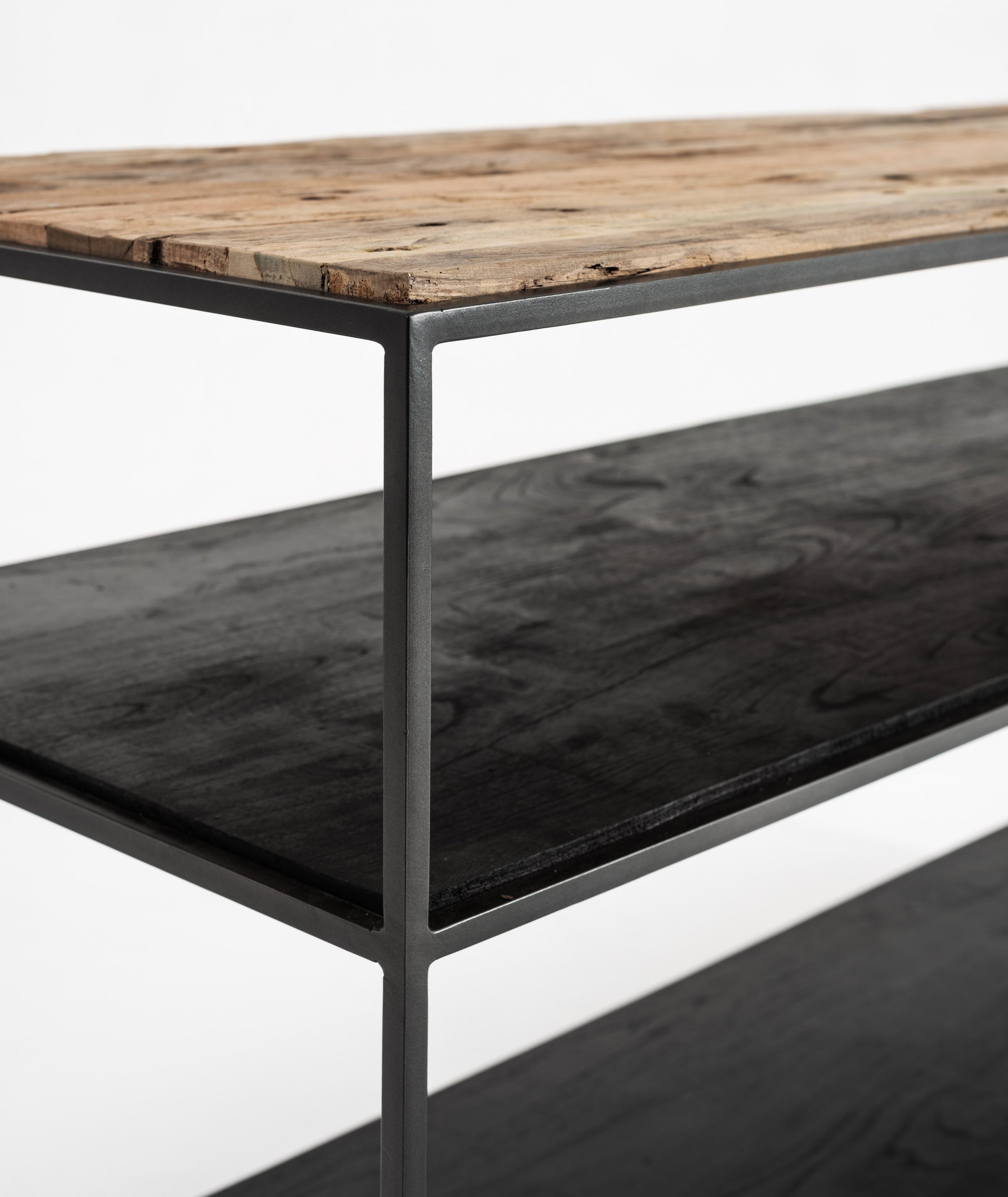 55" Natural and Black Frame Console Table With Storage By Homeroots | Console Tables | Modishstore - 8