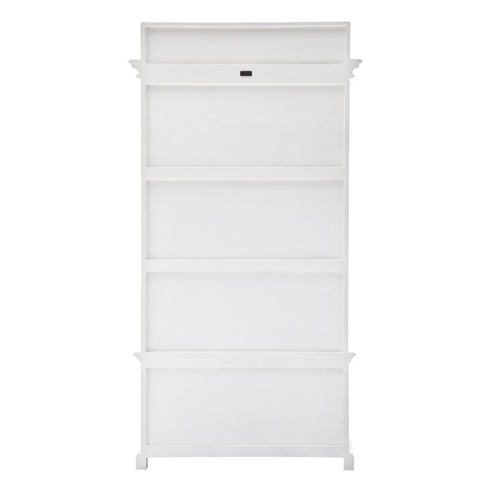Classic White Hall Tree Coat Rack with Drawers By Homeroots | Coat Racks | Modishstore - 5