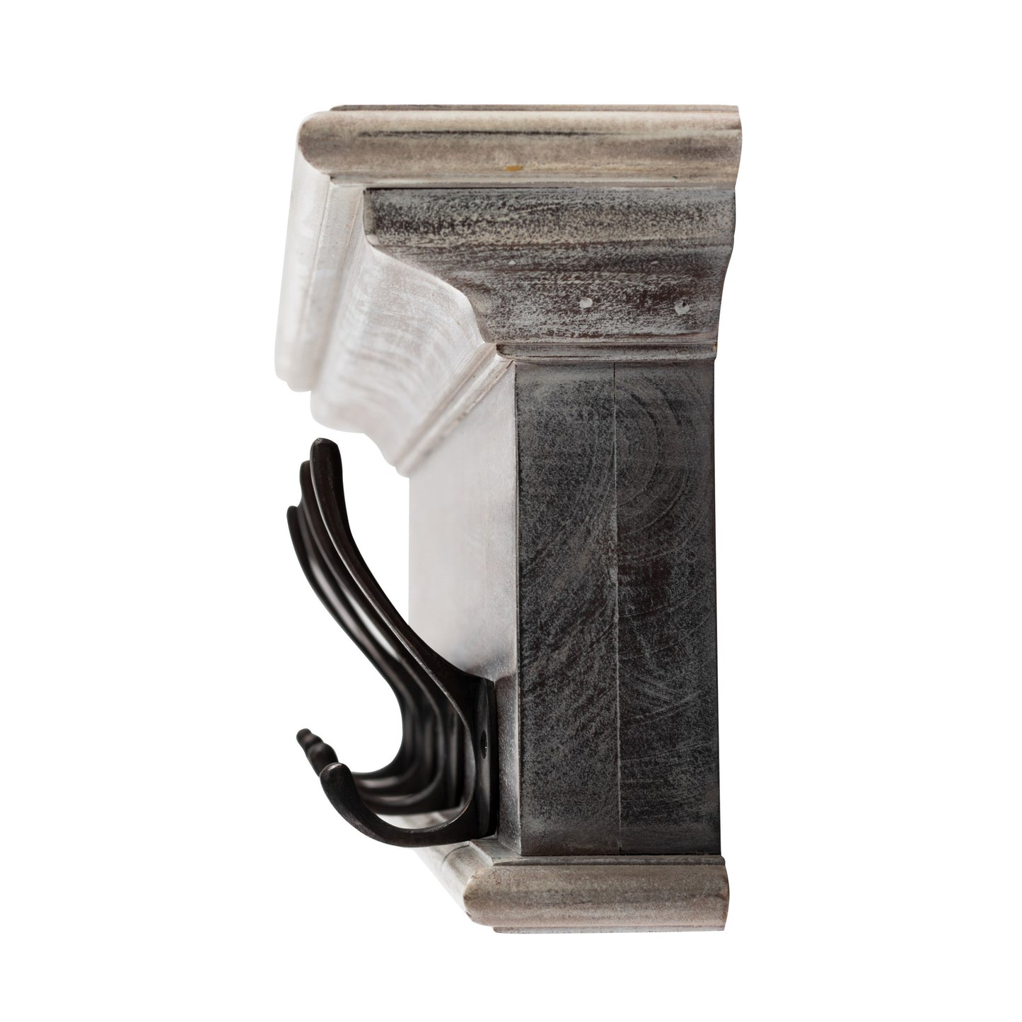 Rustic Natural Wash Wood Four Hook Hanging Coat Rack By Homeroots | Coat Racks | Modishstore - 4