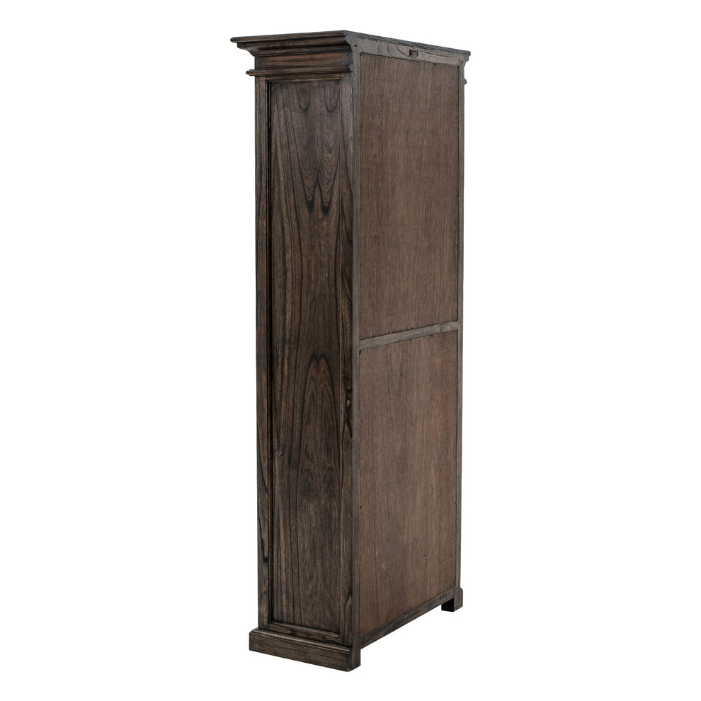 Black Wash Bookcase With One Drawer By Homeroots | Bookcases | Modishstore - 5