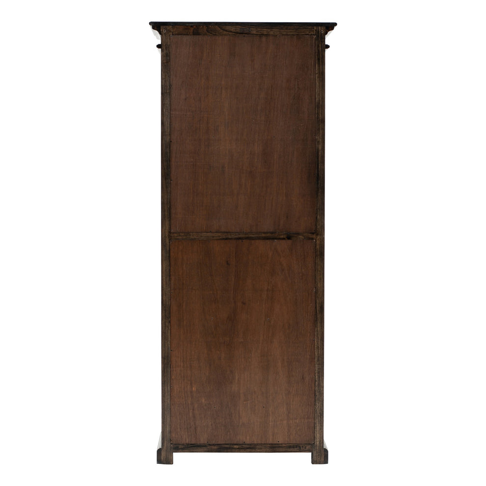 Black Wash Bookcase With One Drawer By Homeroots | Bookcases | Modishstore - 6