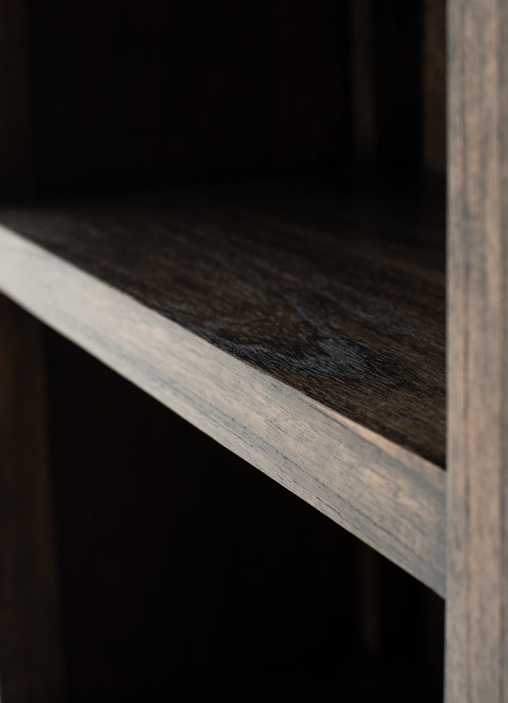 Black Wash Bookcase With One Drawer By Homeroots | Bookcases | Modishstore - 8