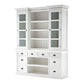Classic White Library Hutch with Basket Set By Homeroots | Bookcases | Modishstore - 4