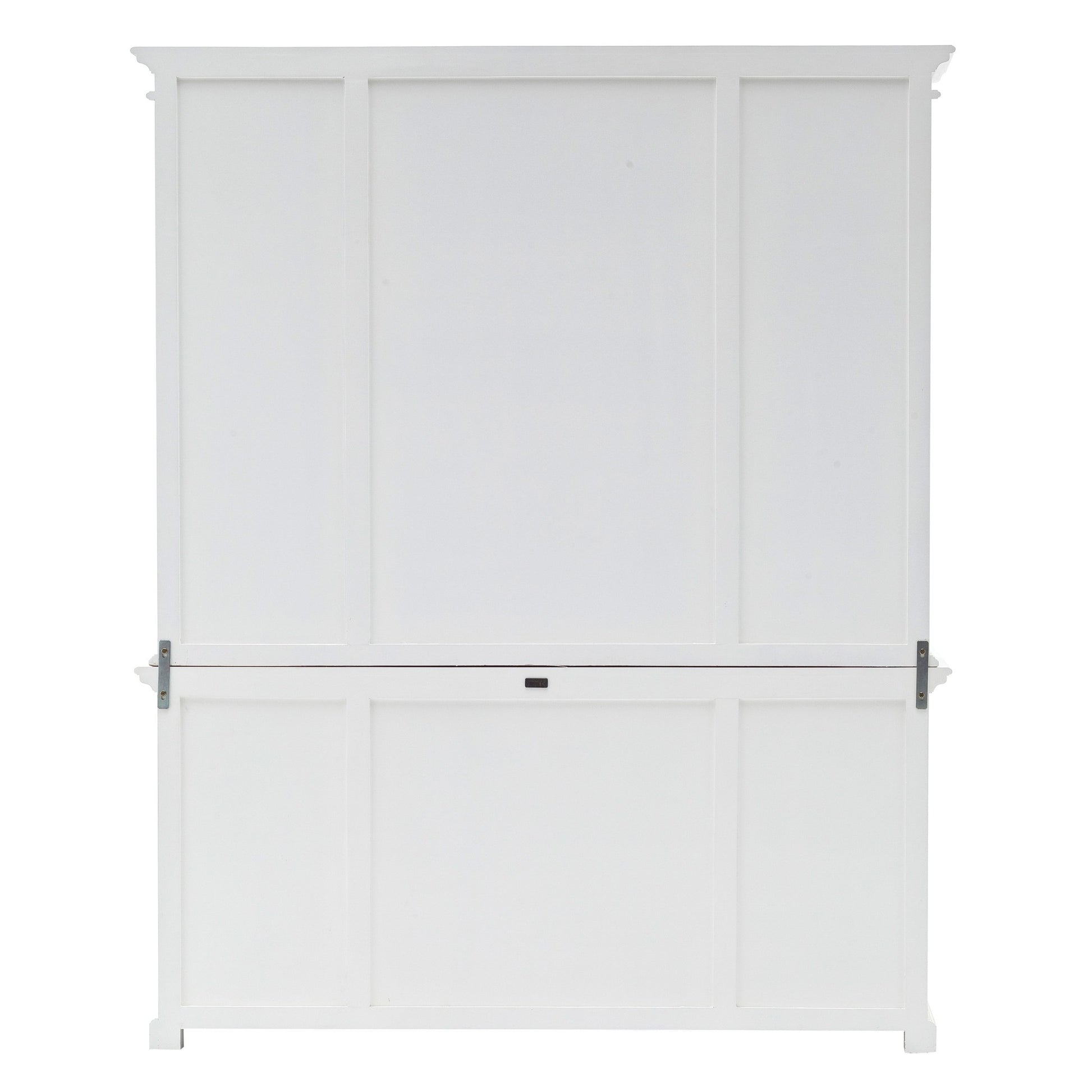 Classic White Library Hutch with Basket Set By Homeroots | Bookcases | Modishstore - 8