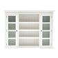 Classic White Library Hutch with Basket Set By Homeroots | Bookcases | Modishstore - 9