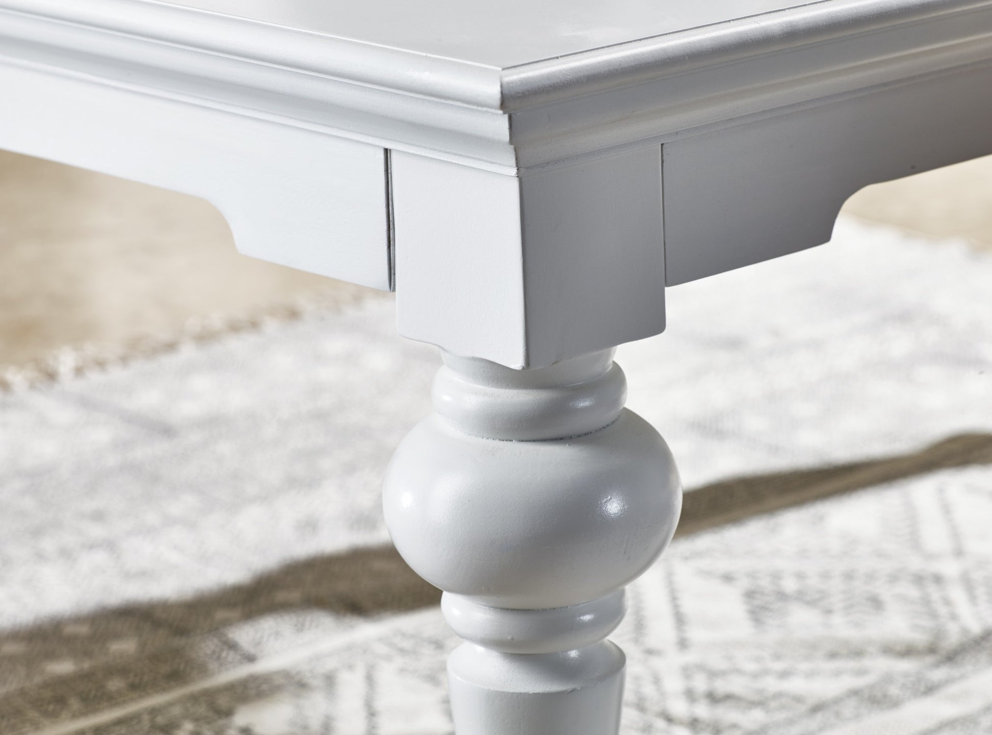 White Modern Farmhouse 94" Dining Table By Homeroots | Dining Tables | Modishstore - 6