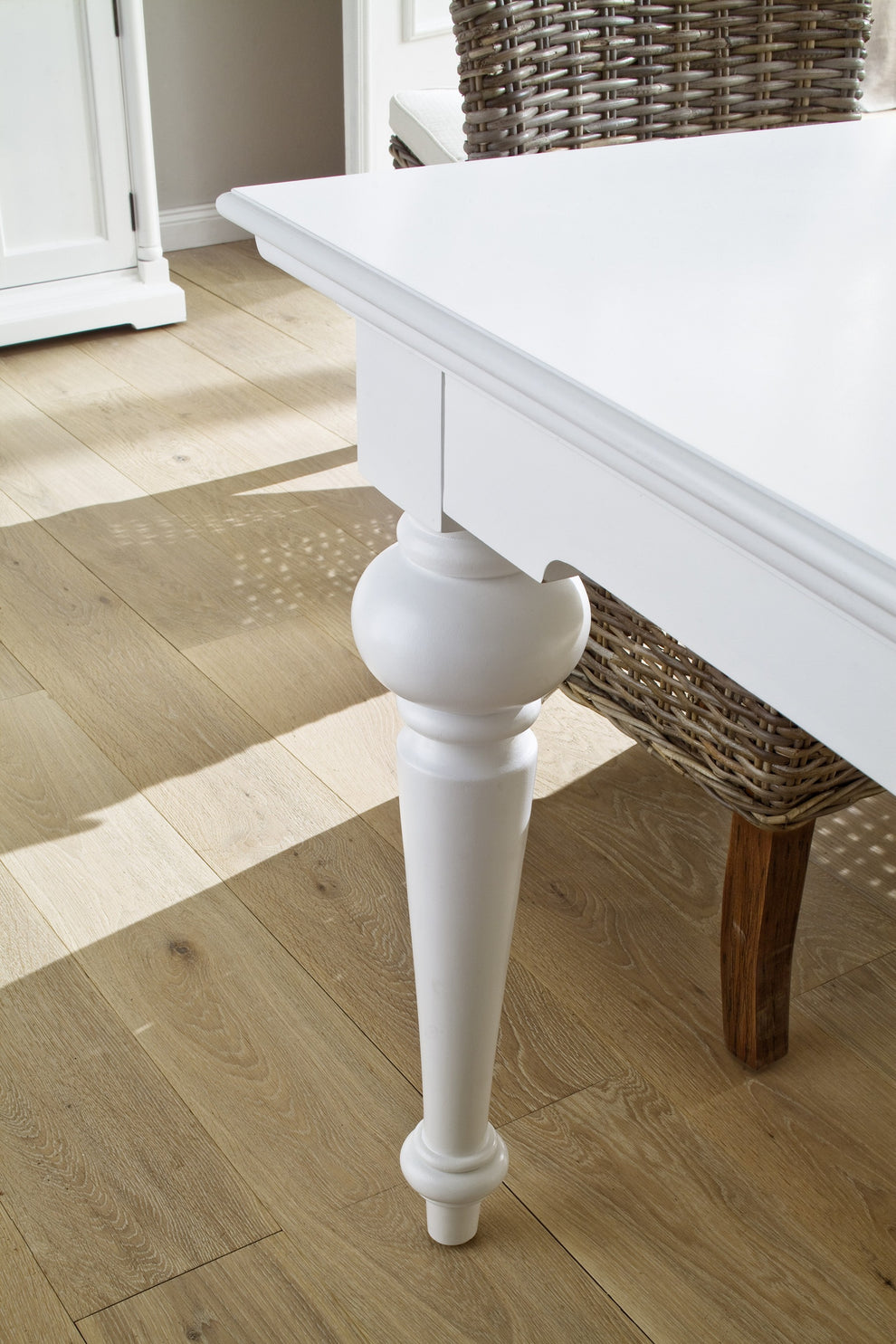 White Modern Farmhouse 94" Dining Table By Homeroots | Dining Tables | Modishstore - 7