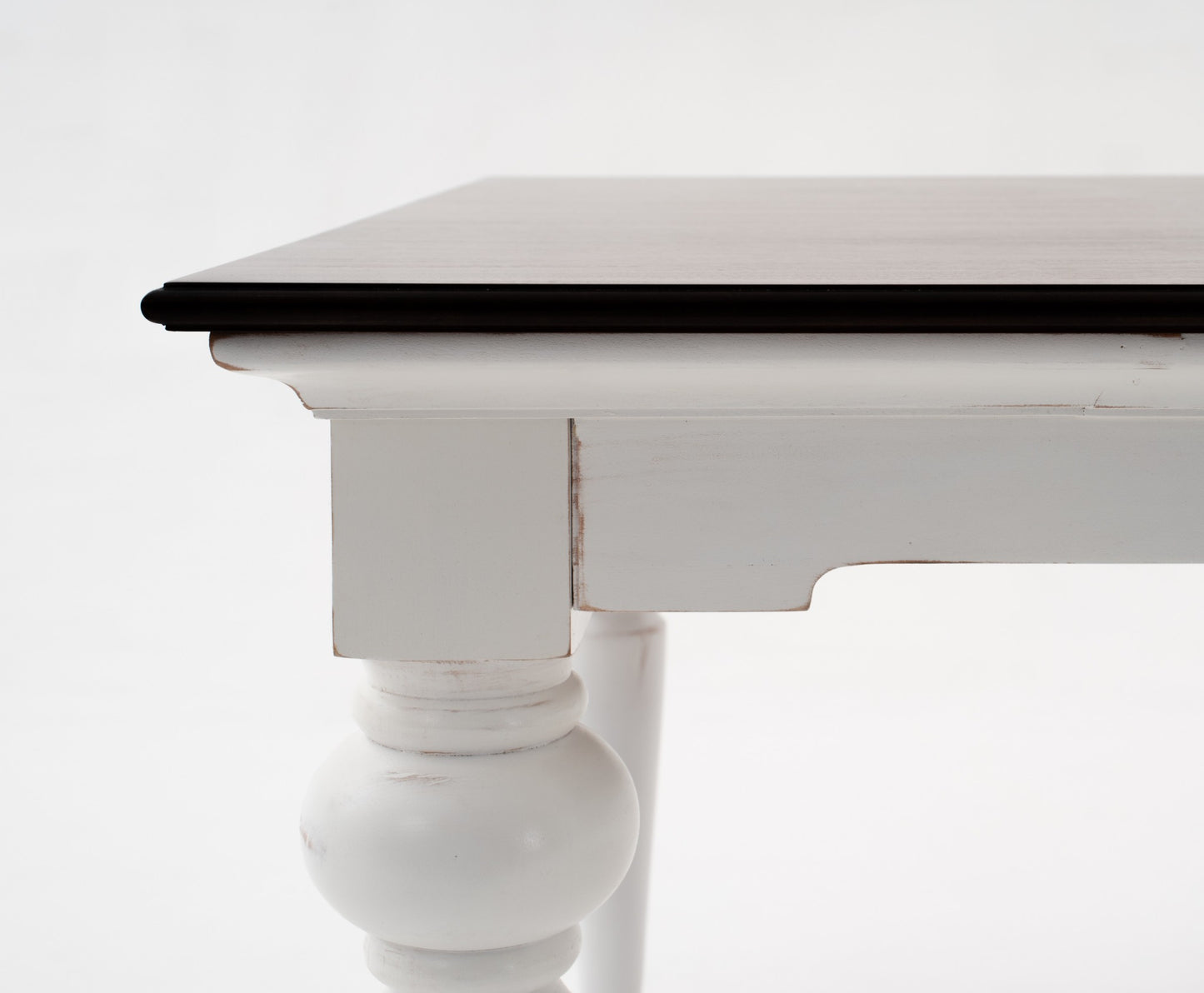 White And Dark Brown Rustic Modern Farmhouse 94" Dining Table By Homeroots | Dining Tables | Modishstore - 3