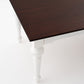 White And Dark Brown Rustic Modern Farmhouse 94" Dining Table By Homeroots | Dining Tables | Modishstore - 4