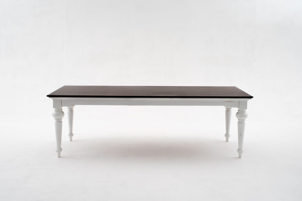 White And Dark Brown Rustic Modern Farmhouse 94" Dining Table By Homeroots | Dining Tables | Modishstore - 9