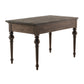 Antiqued Brown Teak Provencial Writing or Computer Desk By Homeroots | Desks | Modishstore - 7