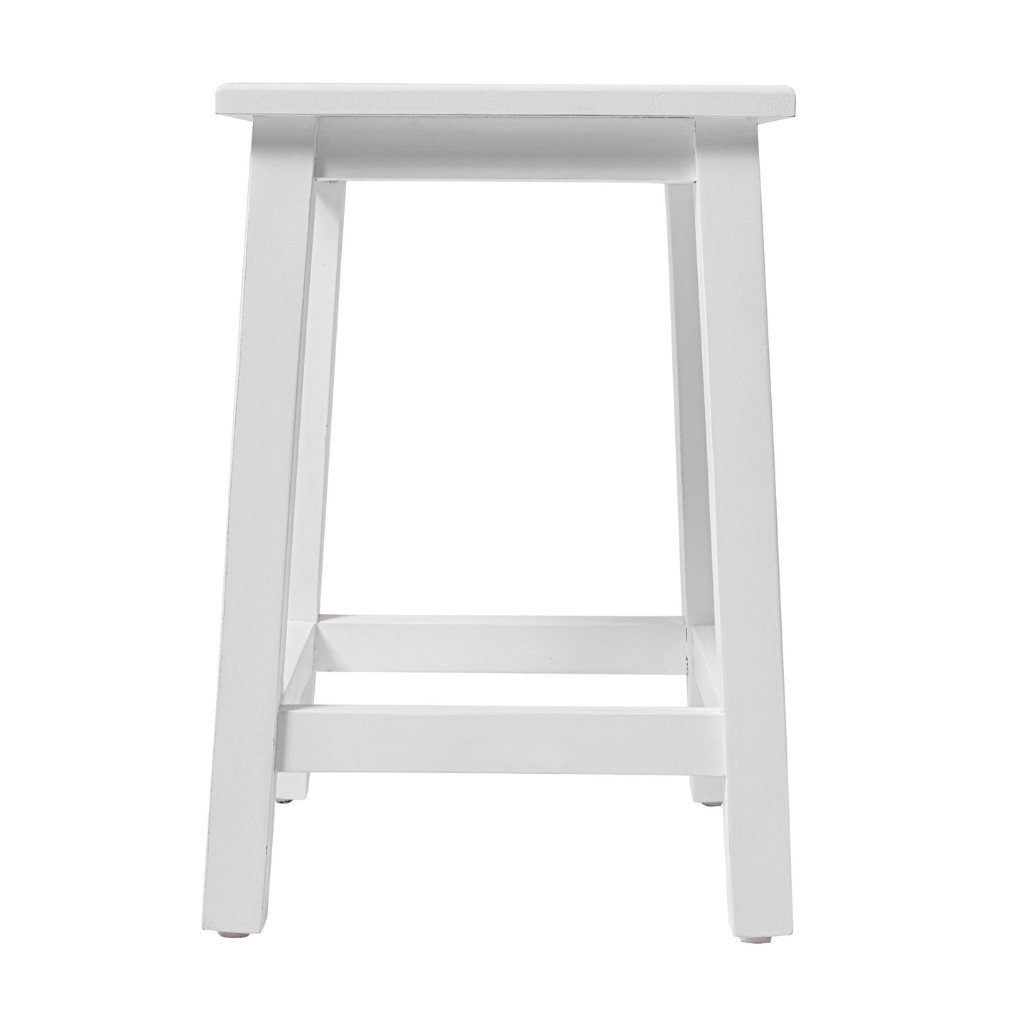 Classic White Stool By Homeroots | Stools | Modishstore - 2