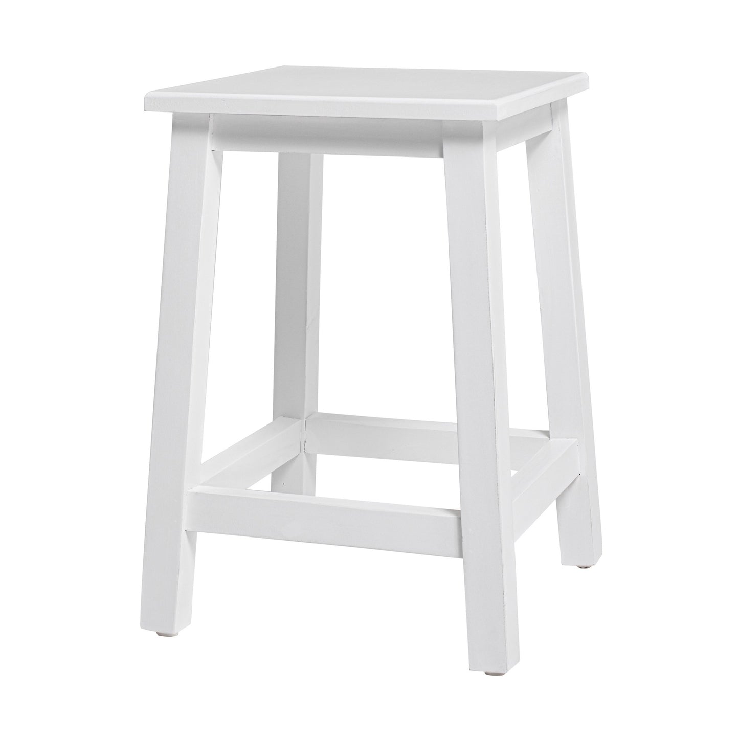 Classic White Stool By Homeroots | Stools | Modishstore - 4
