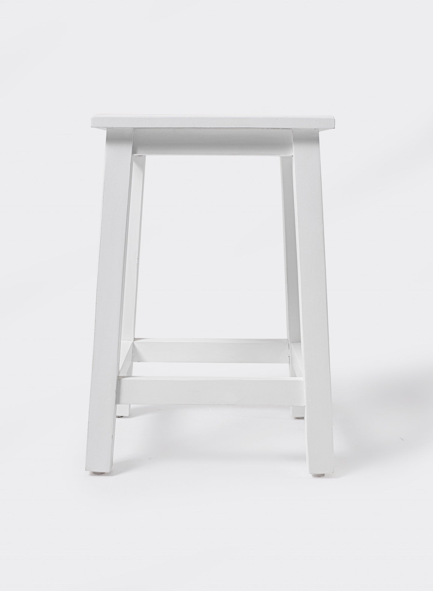 Classic White Stool By Homeroots | Stools | Modishstore - 5