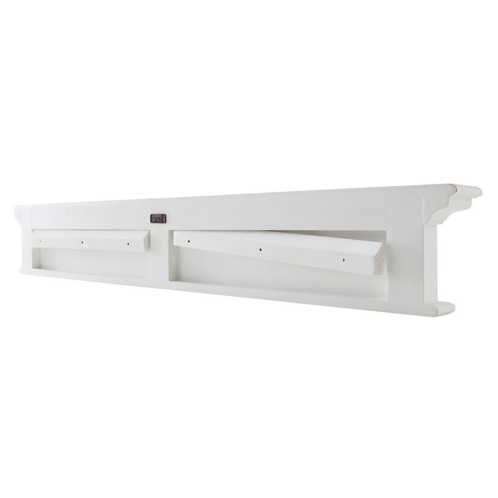 Traditional Classic White Wood Six Hook Hanging Coat Rack By Homeroots | Coat Racks | Modishstore - 3