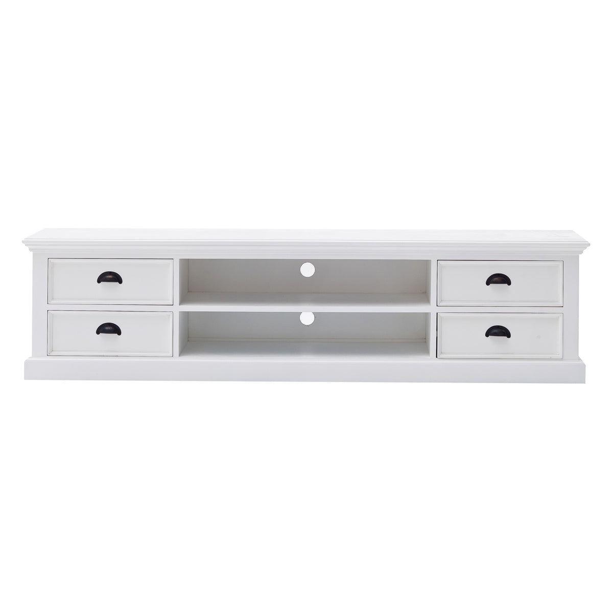 71" Classic White Entertainment Unit with Four Drawers By Homeroots | TV Stands | Modishstore