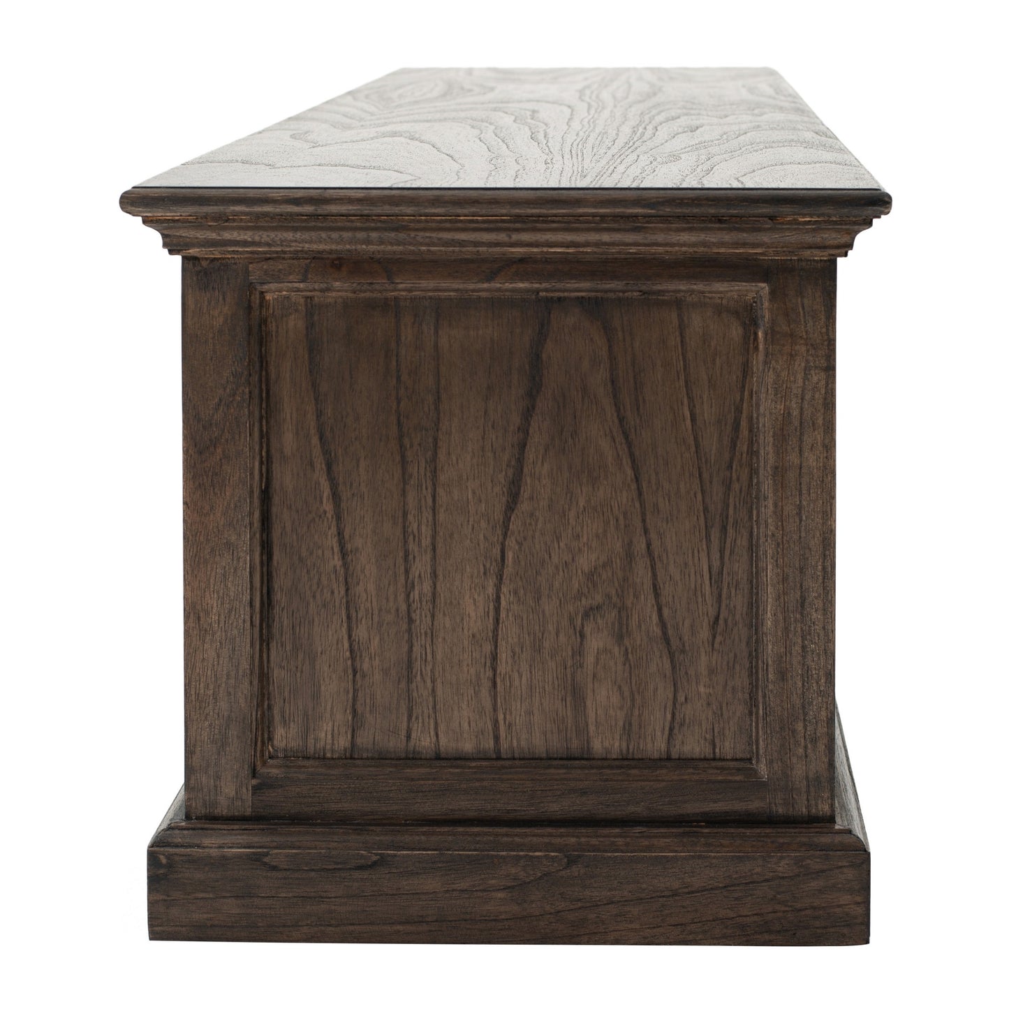 71" Black Wash Wood Entertainment Unit with Four Drawers By Homeroots | TV Stands | Modishstore - 8