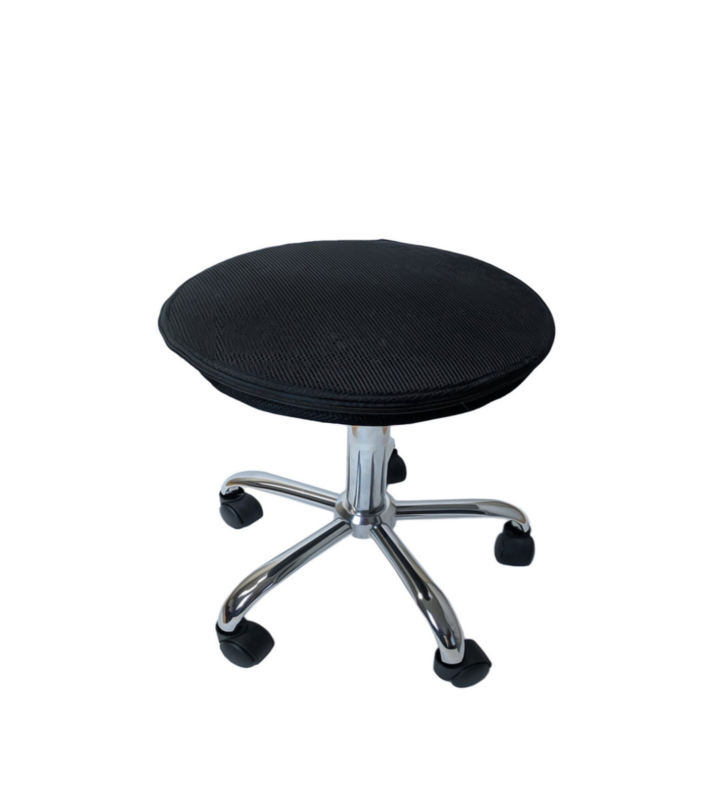 Black and Chrome Active Sitting Rolling Balance Desk Chair By Homeroots | Stools | Modishstore