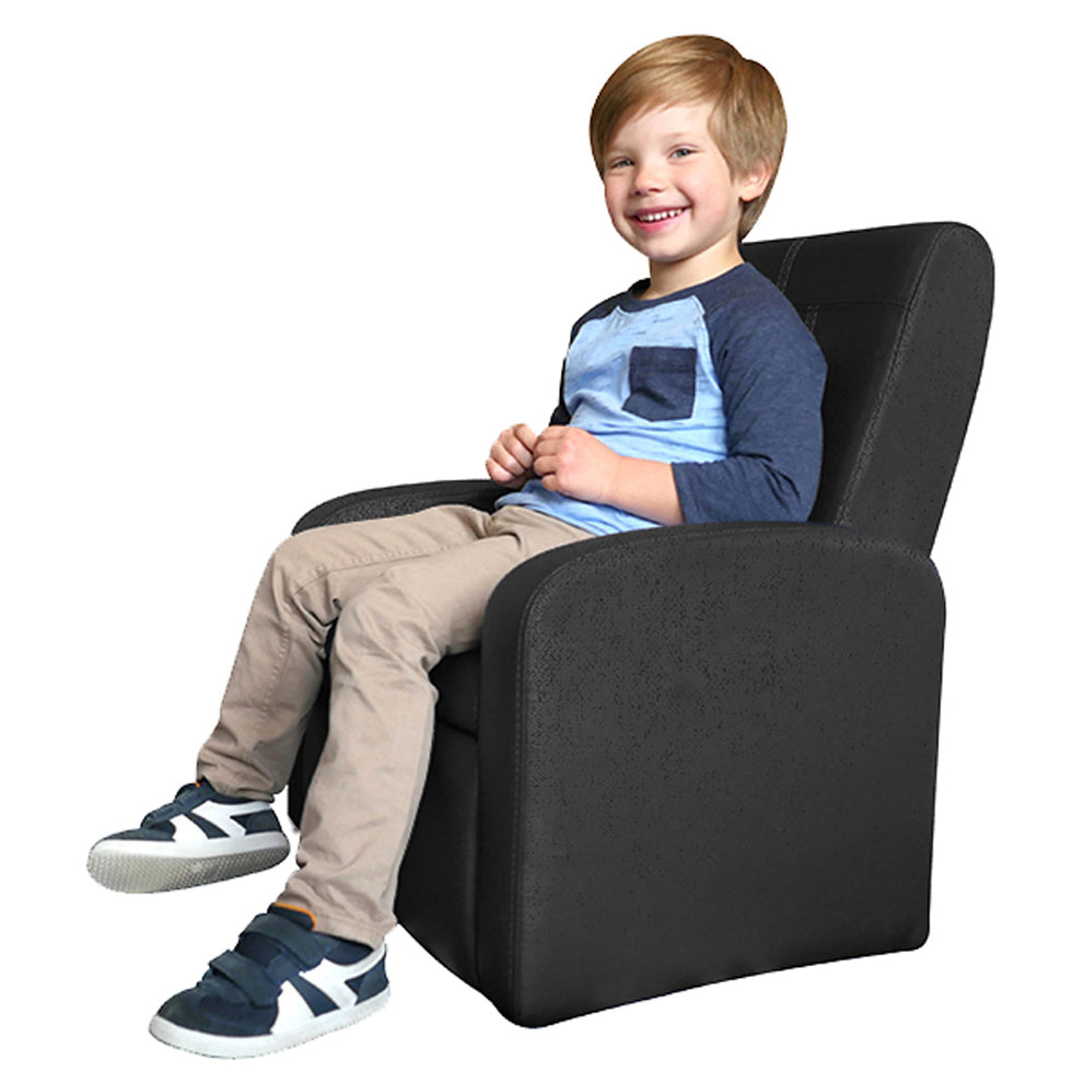 Kids Black Comfy Upholstered Recliner Chair with Storage By Homeroots | Recliners | Modishstore - 3