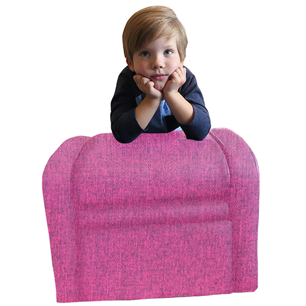 Kids Pink Comfy Upholstered Recliner Chair with Storage By Homeroots | Recliners | Modishstore - 3