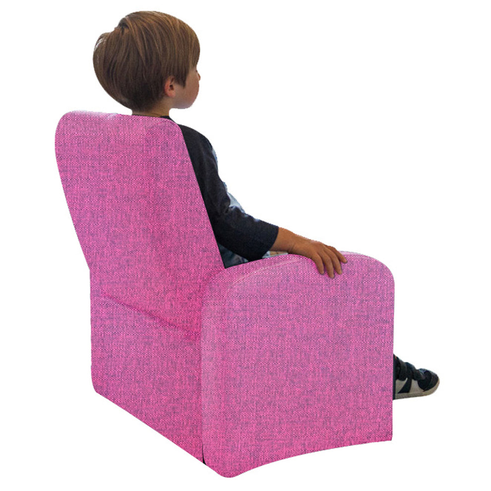 Kids Pink Comfy Upholstered Recliner Chair with Storage By Homeroots | Recliners | Modishstore - 6