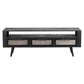 Rustic Black and Rattan TV Stand with Three Drawers By Homeroots | TV Stands | Modishstore