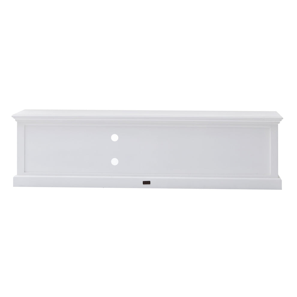 71" Classic White Entertainment Unit with Two Drawers By Homeroots | TV Stands | Modishstore - 7