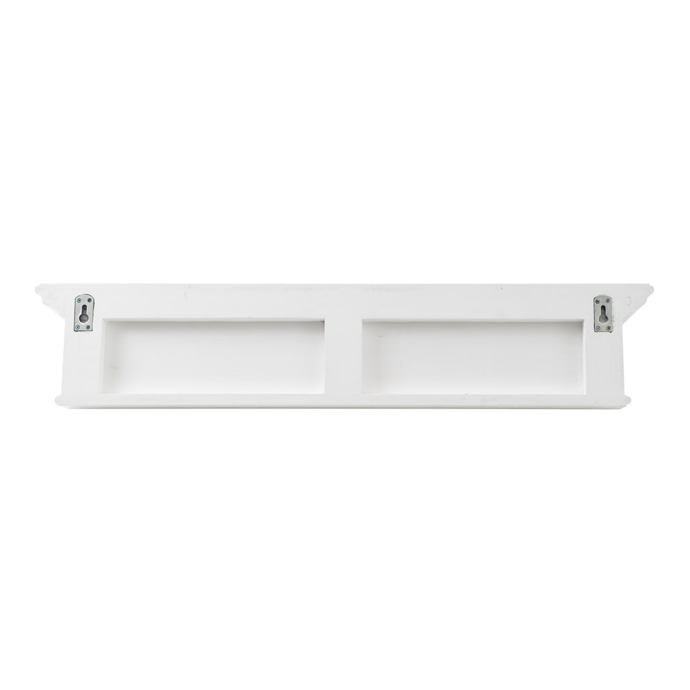 Classic White Wood Wide Six Hook Coat Rack By Homeroots | Coat Racks | Modishstore - 5