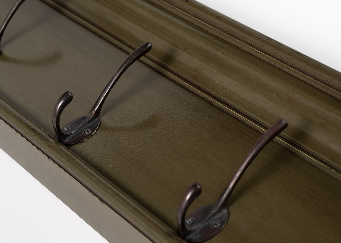 Rustic Antiqued Green Six Hook Hanging Coat Rack By Homeroots | Coat Racks | Modishstore - 6