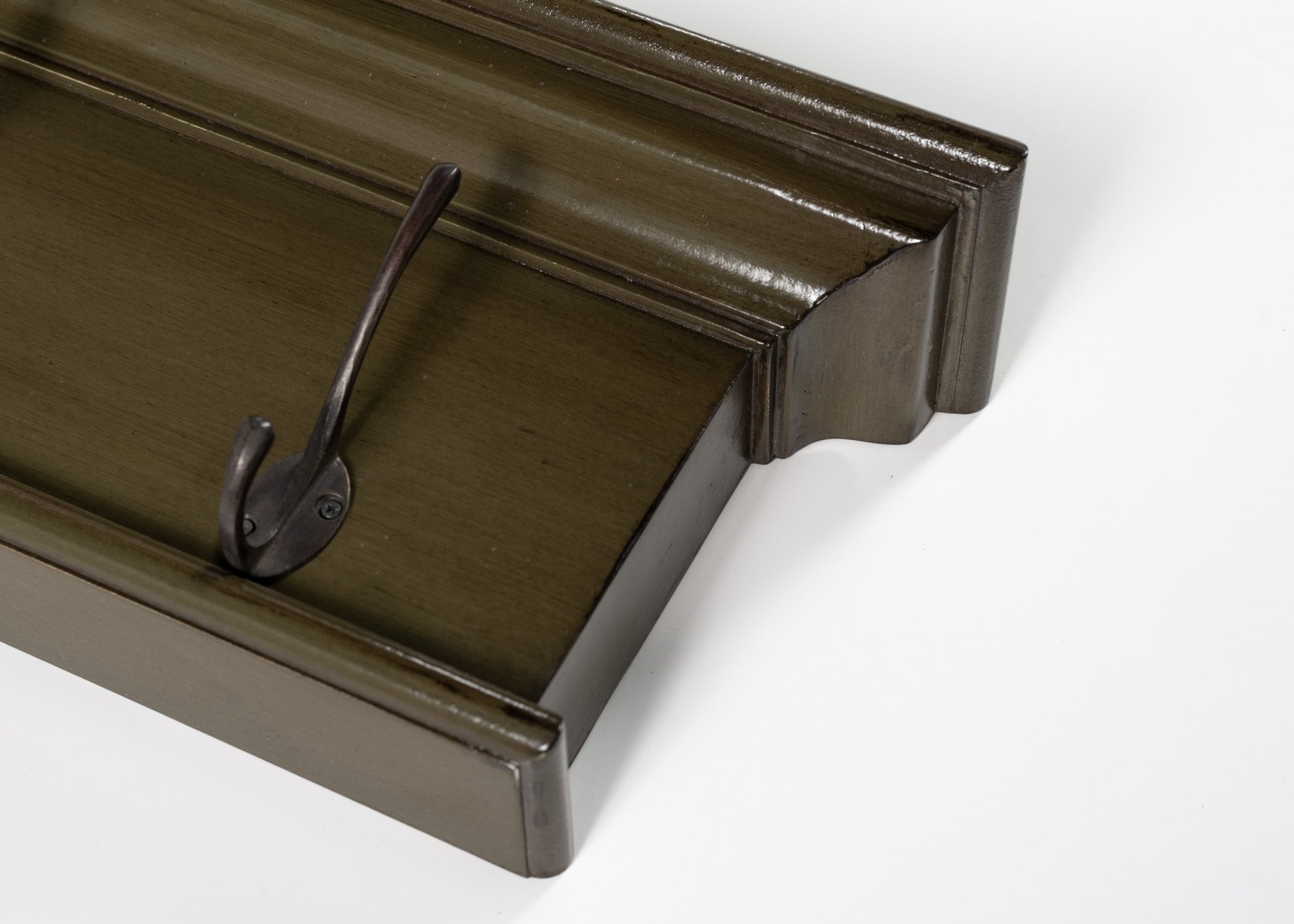 Rustic Antiqued Green Six Hook Hanging Coat Rack By Homeroots | Coat Racks | Modishstore - 7