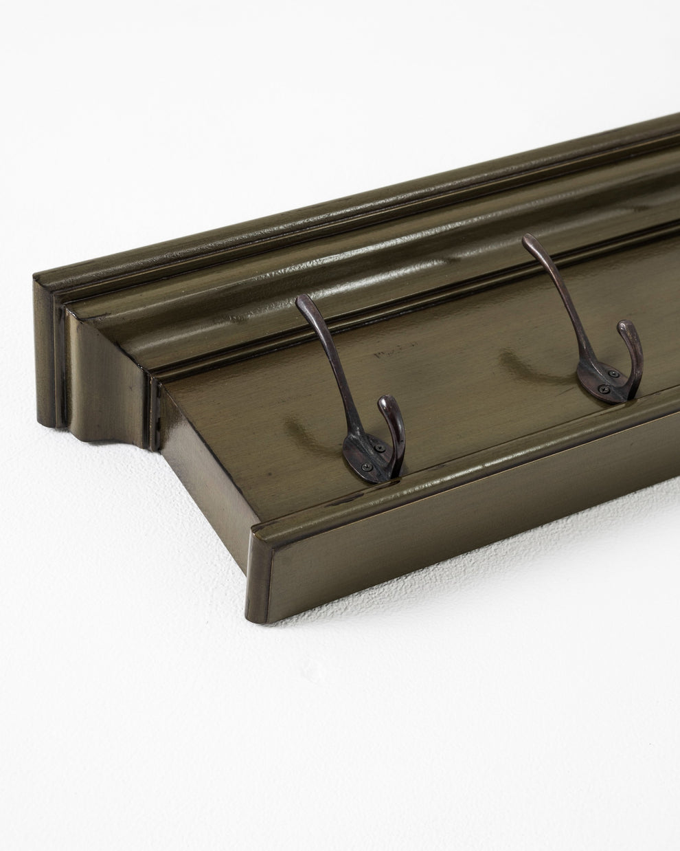 Rustic Antiqued Green Six Hook Hanging Coat Rack By Homeroots | Coat Racks | Modishstore - 9