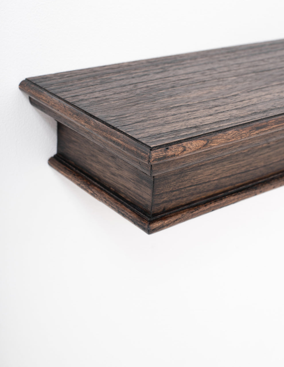 23" Black Wash Floating Wall Shelf By Homeroots | Shelves & Shelving Units | Modishstore - 6