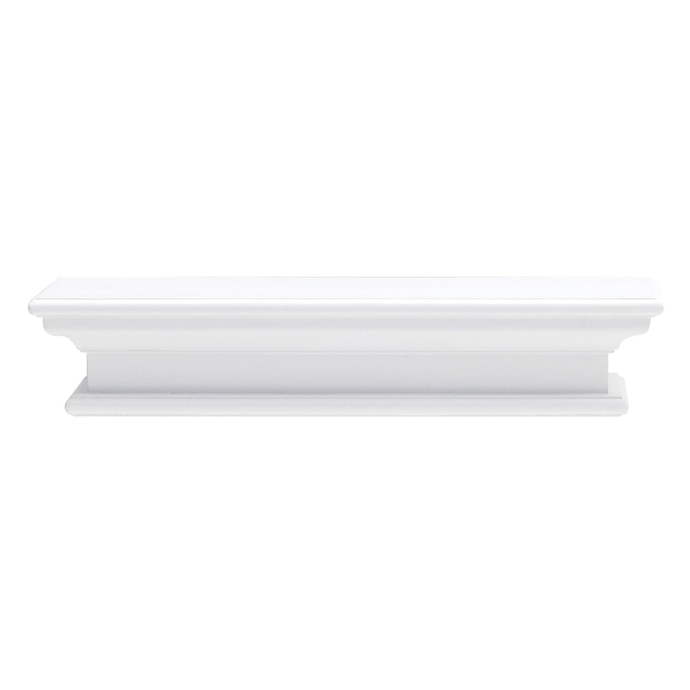 23" Classic White Floating Wall Shelf By Homeroots | Shelves & Shelving Units | Modishstore - 2