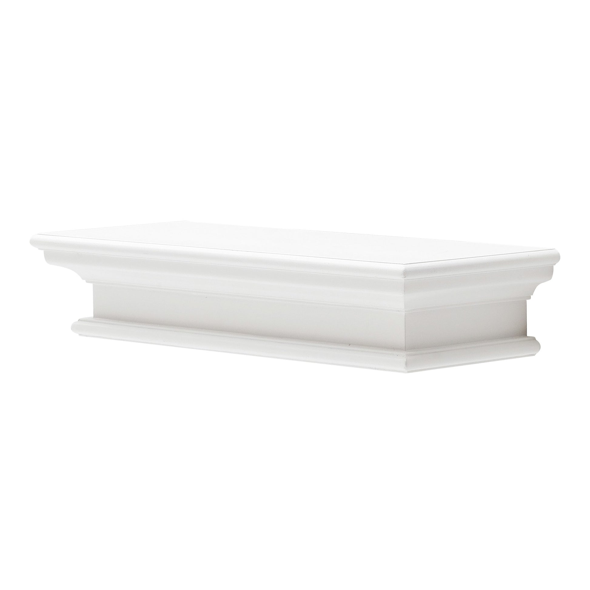 23" Classic White Floating Wall Shelf By Homeroots | Shelves & Shelving Units | Modishstore - 2