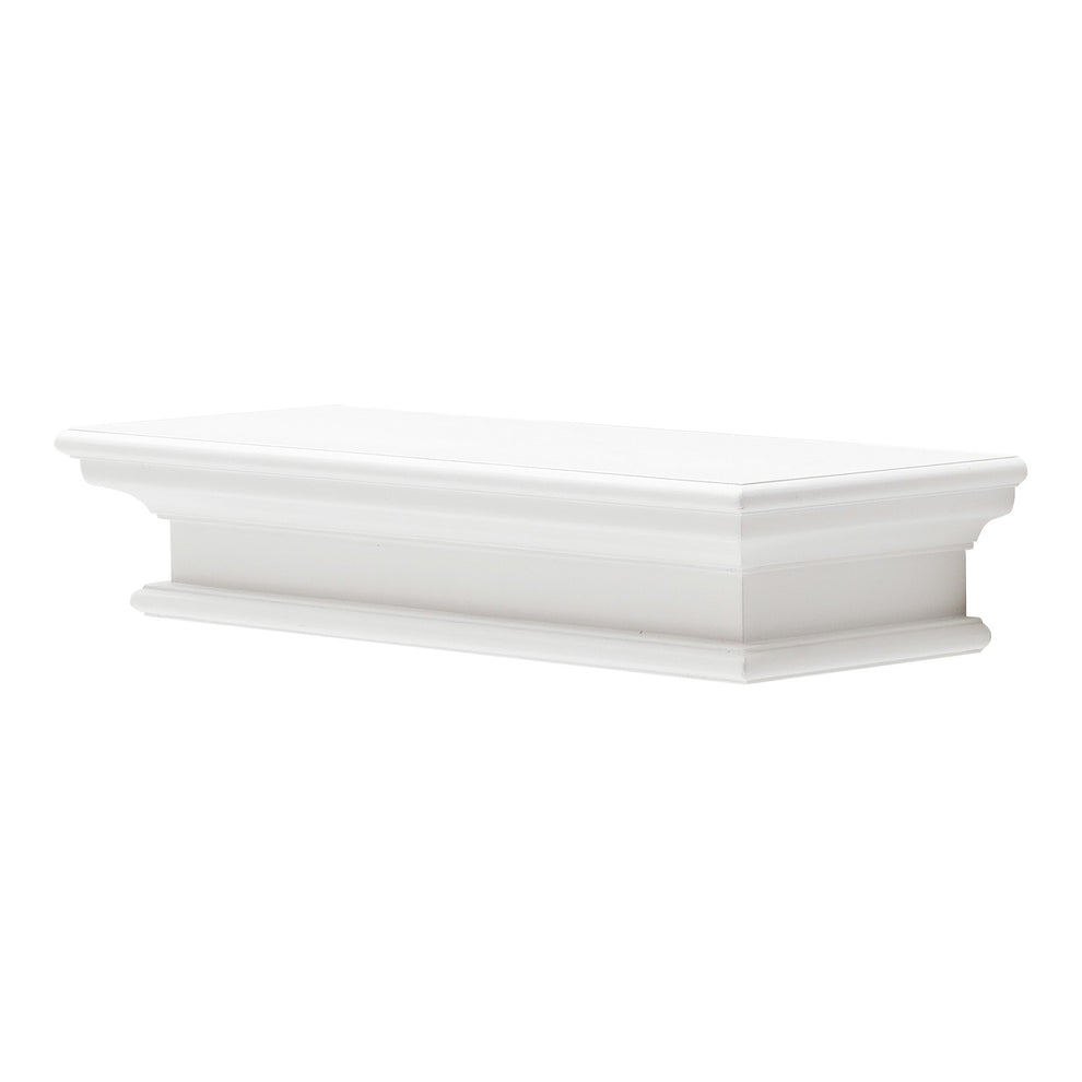 23" Classic White Floating Wall Shelf By Homeroots | Shelves & Shelving Units | Modishstore - 3