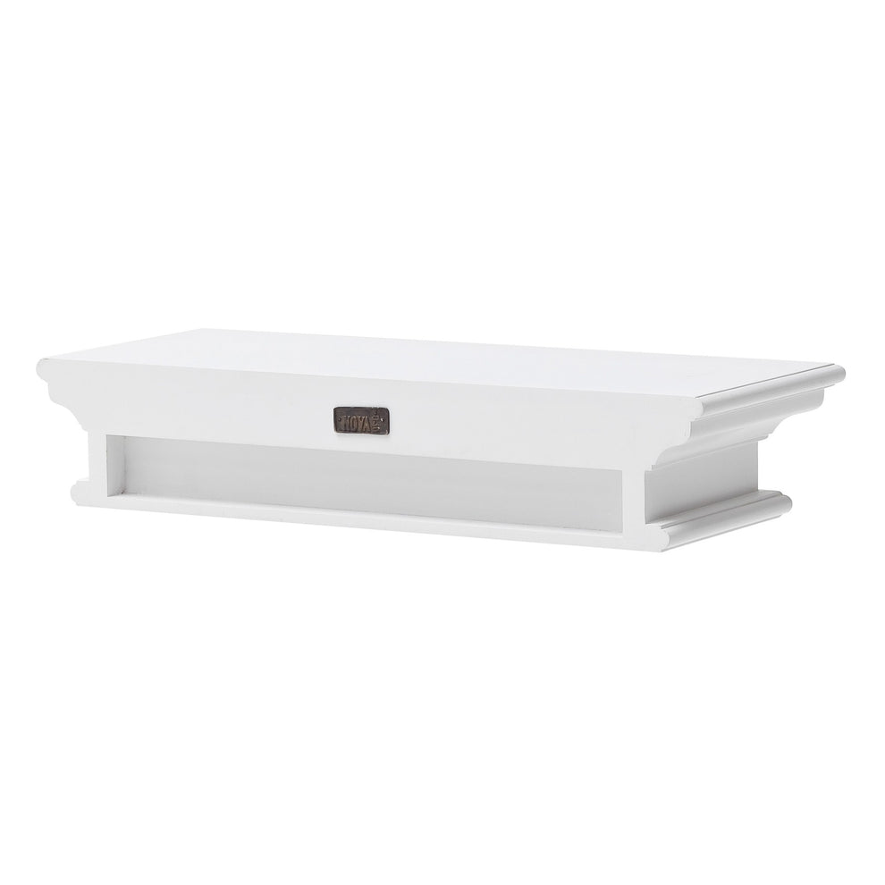 23" Classic White Floating Wall Shelf By Homeroots | Shelves & Shelving Units | Modishstore - 4