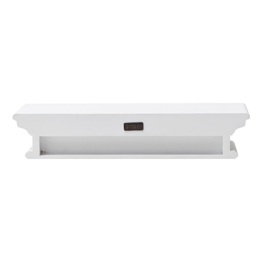 23" Classic White Floating Wall Shelf By Homeroots | Shelves & Shelving Units | Modishstore - 5
