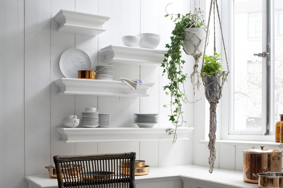 23" Classic White Floating Wall Shelf By Homeroots | Shelves & Shelving Units | Modishstore - 8
