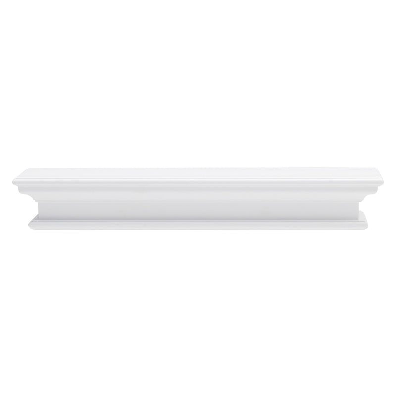 32" Classic White Floating Wall Shelf By Homeroots | Shelves & Shelving Units | Modishstore