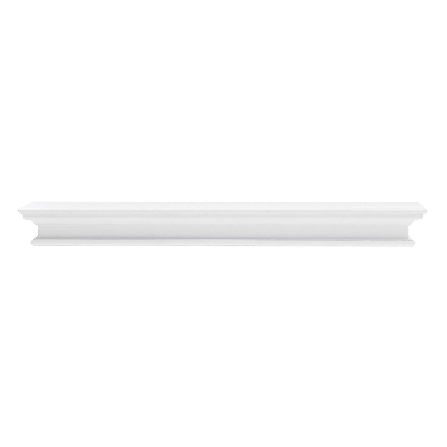47" Classic White XL Floating Wall Shelf By Homeroots | Shelves & Shelving Units | Modishstore - 2