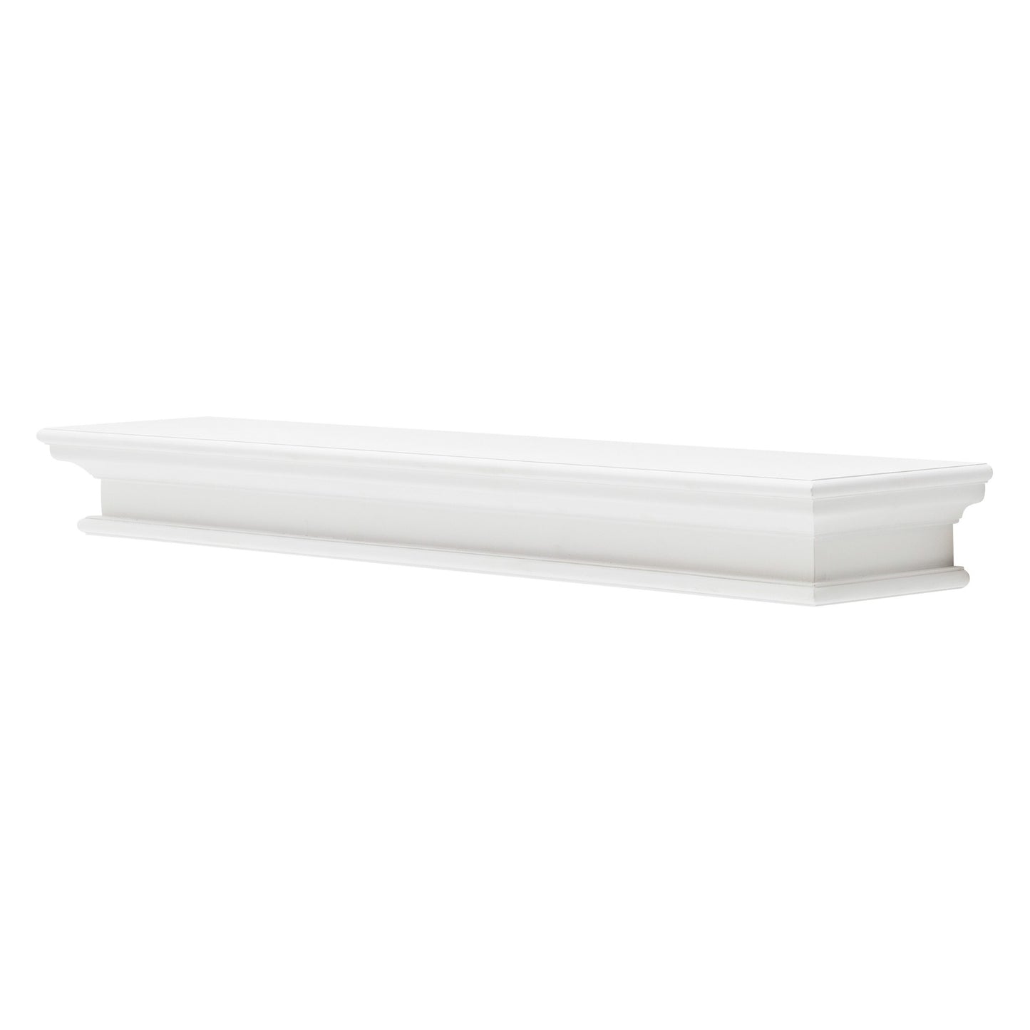 47" Classic White XL Floating Wall Shelf By Homeroots | Shelves & Shelving Units | Modishstore - 2