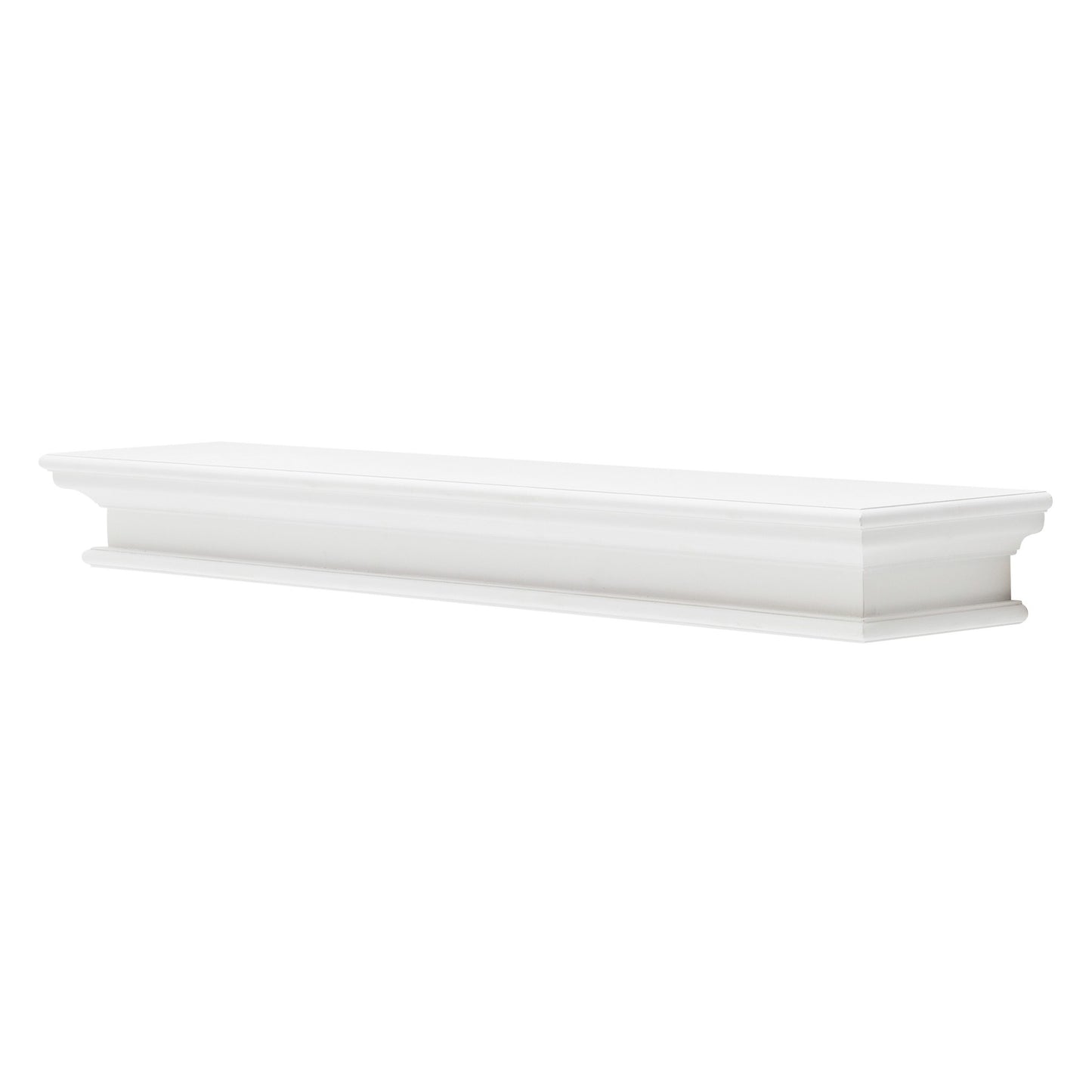47" Classic White XL Floating Wall Shelf By Homeroots | Shelves & Shelving Units | Modishstore - 3