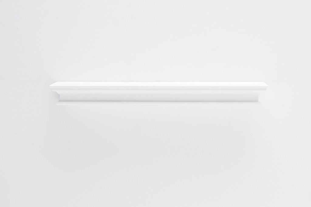 47" Classic White XL Floating Wall Shelf By Homeroots | Shelves & Shelving Units | Modishstore - 9